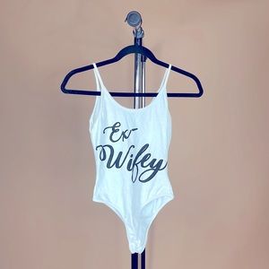 Windsor - Ex Wifey White bodysuit M